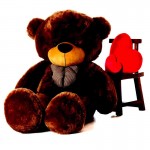 Super Giant 7 Feet Dark Brown Bow Teddy Bear Soft Toy